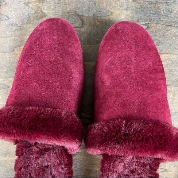 Birdies Merlot Fur Lined Songbird Mules 7.5 - Picture 3 of 11